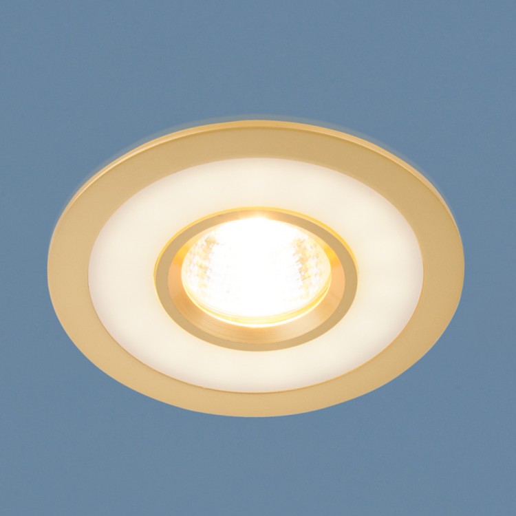 Встраиваемый светильник с двойной подсветкой Elektrostandard 1052 MR16 GD золото 4690389061684
